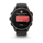 Garmin Fenix 8 Pro AMOLED Carbon Gray DLC with Black/Pebble Gray Silicone Band