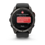 Garmin Fenix 8 Pro AMOLED Carbon Gray DLC with Black/Pebble Gray Silicone Band