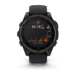 Garmin Fenix 8 Solar Sapphire Carbon Gray DLC with Black/Pebble Gray Silicone Band