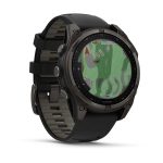 Garmin Fenix 8 Solar Sapphire Carbon Gray DLC with Black/Pebble Gray Silicone Band