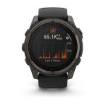 Garmin Fenix 8 Solar Sapphire Carbon Gray DLC with Black/Pebble Gray Silicone Band