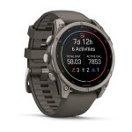 Garmin Fenix 9 47mm Titanium with Pebble Gray Silicone Band