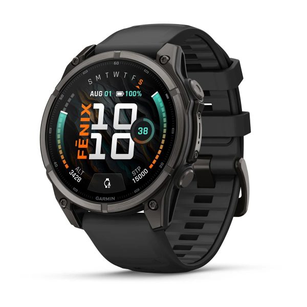 Garmin Fenix 9 Carbon Gray DLC with Black Silicone Band