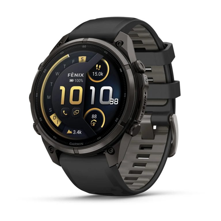 Garmin Fenix 9 Pro 47mm inReach Carbon Gray DLC Titanium with Black/Pebble Gray Silicone Band