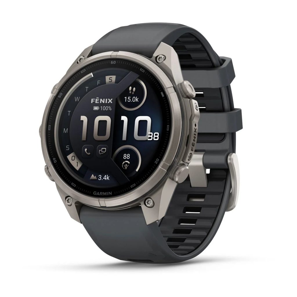 Garmin Fenix 9 Pro 47mm inReach Titanium with Graphite/Black Silicone Band