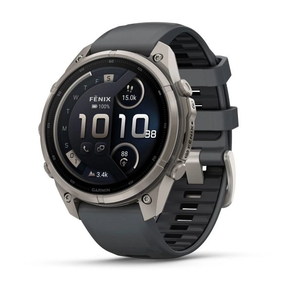 Garmin Fenix 9 Pro 47mm inReach Titanium with Graphite/Black Silicone Band