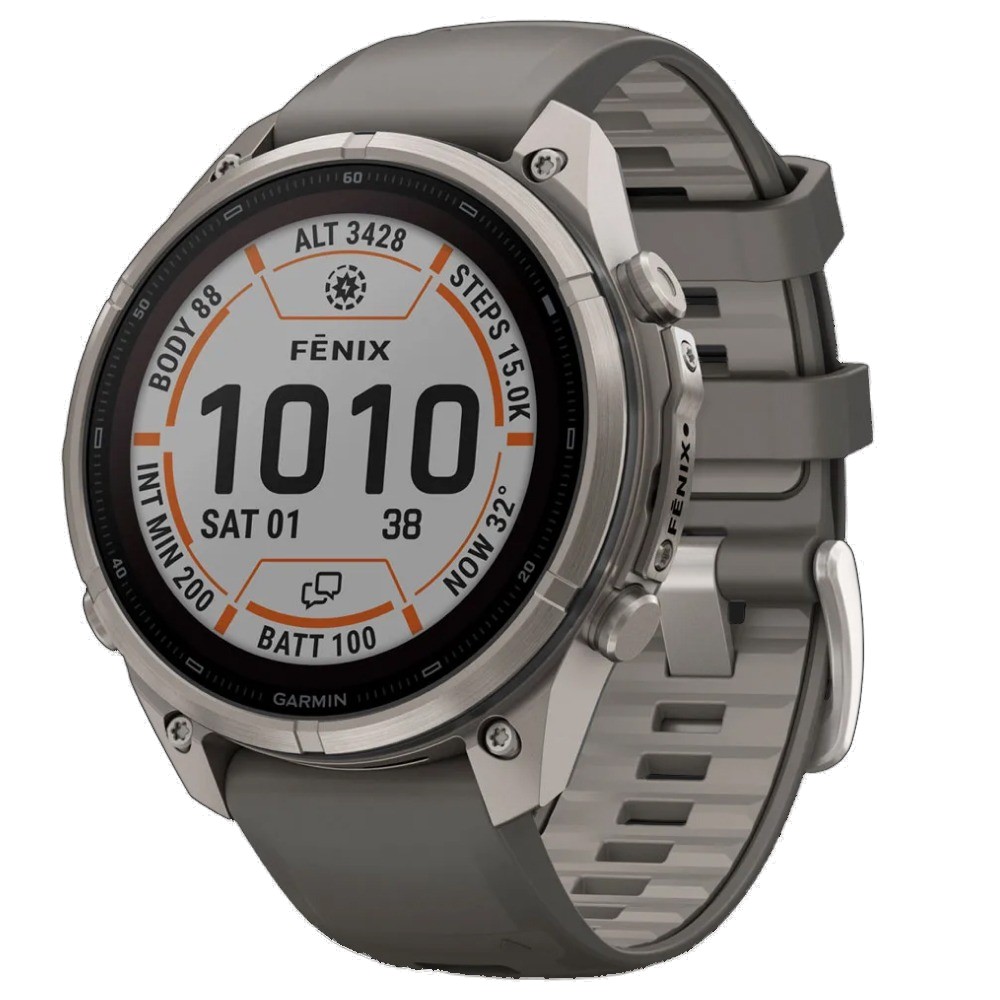 Garmin Fenix 9 Pro inReach with Pebble Gray/Silver Gray Silicone Band