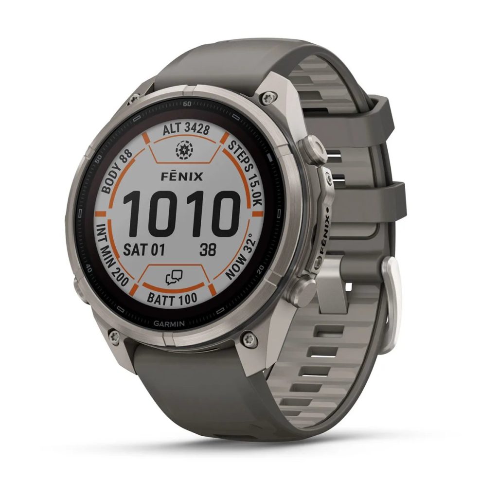 Garmin Fenix 9 Pro inReach with Pebble Gray/Silver Gray Silicone Band