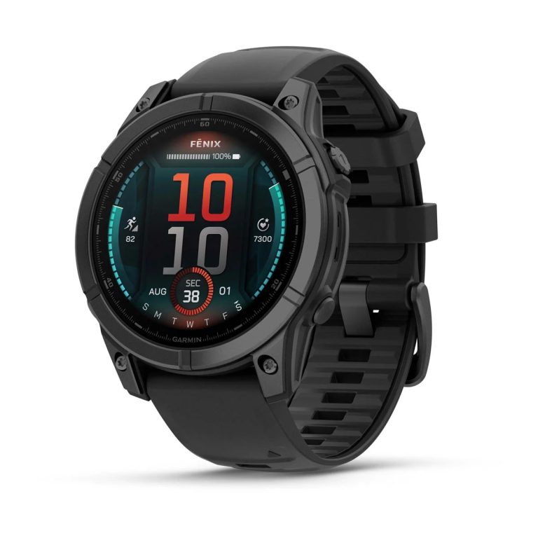 Garmin Fenix E 47mm AMOLED Slate Gray Steel with Black Silicone Band