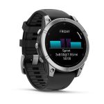 Garmin Fenix E 47mm AMOLED Stainless Steel with Black Silicone Band