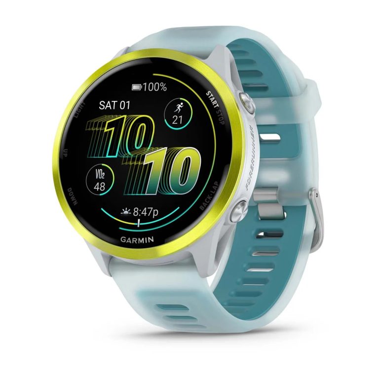 Garmin Forerunner 570 47mm Amp Yellow Aluminum with Translucent Whitestone/Turquoise Band