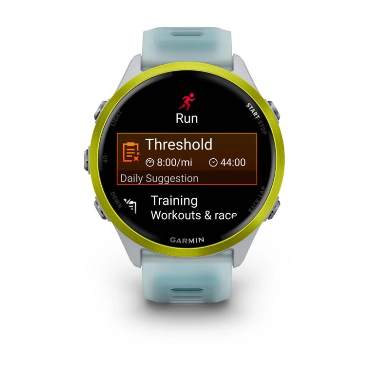 Garmin Forerunner 570 47mm Amp Yellow Aluminum with Translucent Whitestone/Turquoise Band