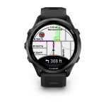 Garmin Forerunner 970 Carbon Gray DLC Titanium with Black Case and Black/Translucent Whitestone Band