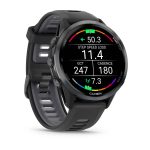 Garmin Forerunner 970 Carbon Gray DLC Titanium with Black Case and Black/Translucent Whitestone Band