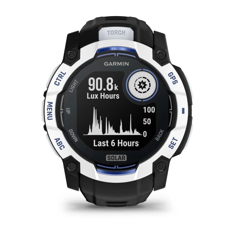 Garmin Instinct 3 50mm Solar Whitestone with Black Band