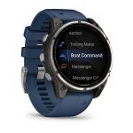 Garmin Quatix 8 Pro 47mm AMOLED Titanium with Blue Silicone Band