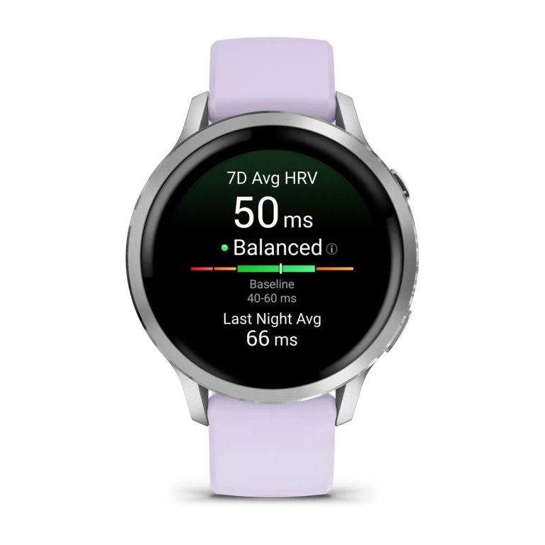 Garmin Venu 4 41mm Silver with Periwinkle Silicone Band