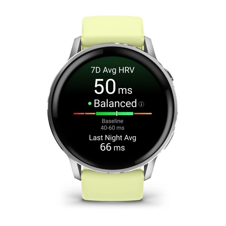 Garmin Venu 4 45mm Silver with Citron Silicone Band