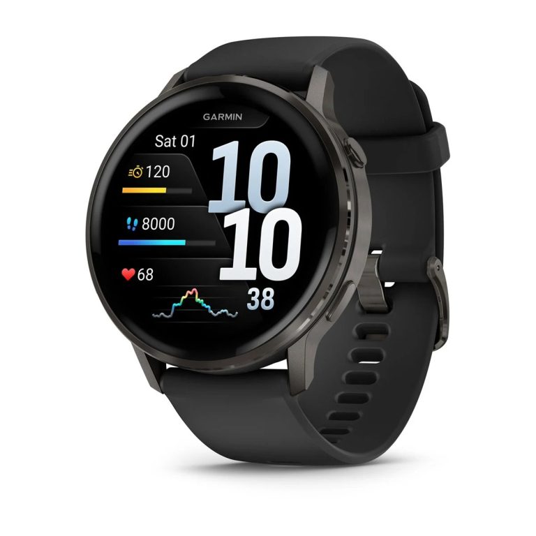 Garmin Venu 4 with Black Silicone Band