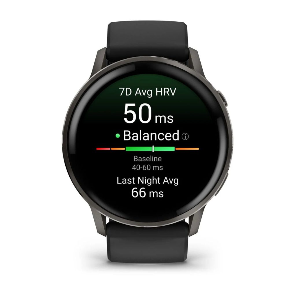 Garmin Venu 4 with Black Silicone Band
