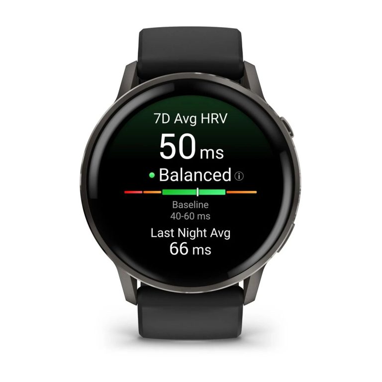 Garmin Venu 4 with Black Silicone Band