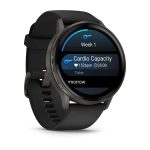 Garmin Venu 4 with Black Silicone Band
