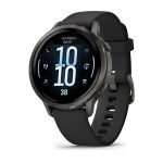 Garmin Venu 4 with Black Silicone Band