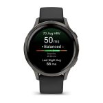 Garmin Venu 4 with Black Silicone Band