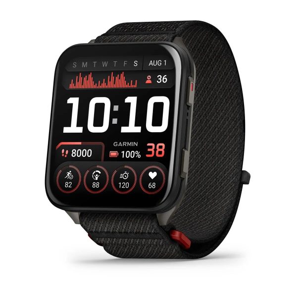 Garmin Venu X1 Black with Slate Titanium Caseback and Black ComfortFit Nylon Band