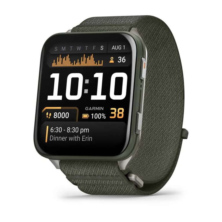 Garmin Venu X1 Moss with Titanium Caseback and Moss ComfortFit Nylon Band