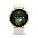 Garmin Vivoactive 6 Metallic Pink Dawn with Bone Silicone Band