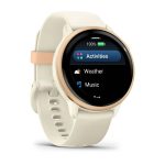 Garmin Vivoactive 6 Metallic Pink Dawn with Bone Silicone Band