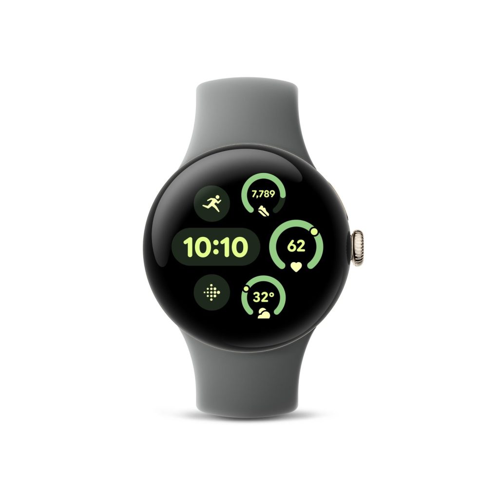 Google Pixel Watch 3 41mm LTE Champagne Gold Aluminum Case with Hazel Active Band