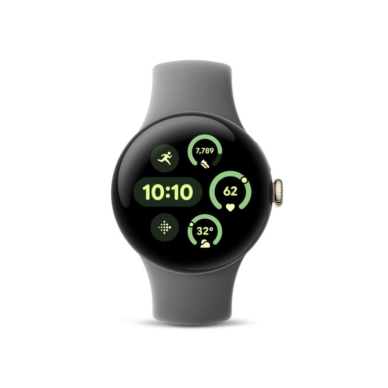 Google Pixel Watch 3 41mm LTE Champagne Gold Aluminum Case with Hazel Active Band