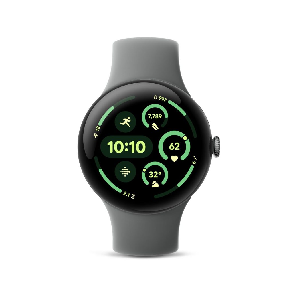 Google Pixel Watch 3 45mm Wi-Fi Matte Hazel Aluminum Case with Hazel Active Band