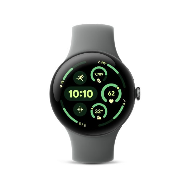 Google Pixel Watch 3 45mm Wi-Fi Matte Hazel Aluminum Case with Hazel Active Band