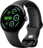 Google Pixel Watch 3 LTE Matte Black Aluminum Case with Obsidian Active Band