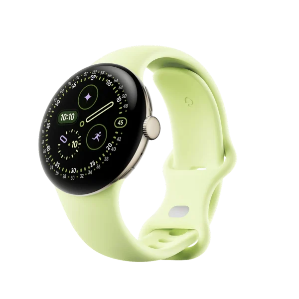 Google Pixel Watch 4 41mm LTE Champagne Gold Aluminum Case with Lemongrass Active Band
