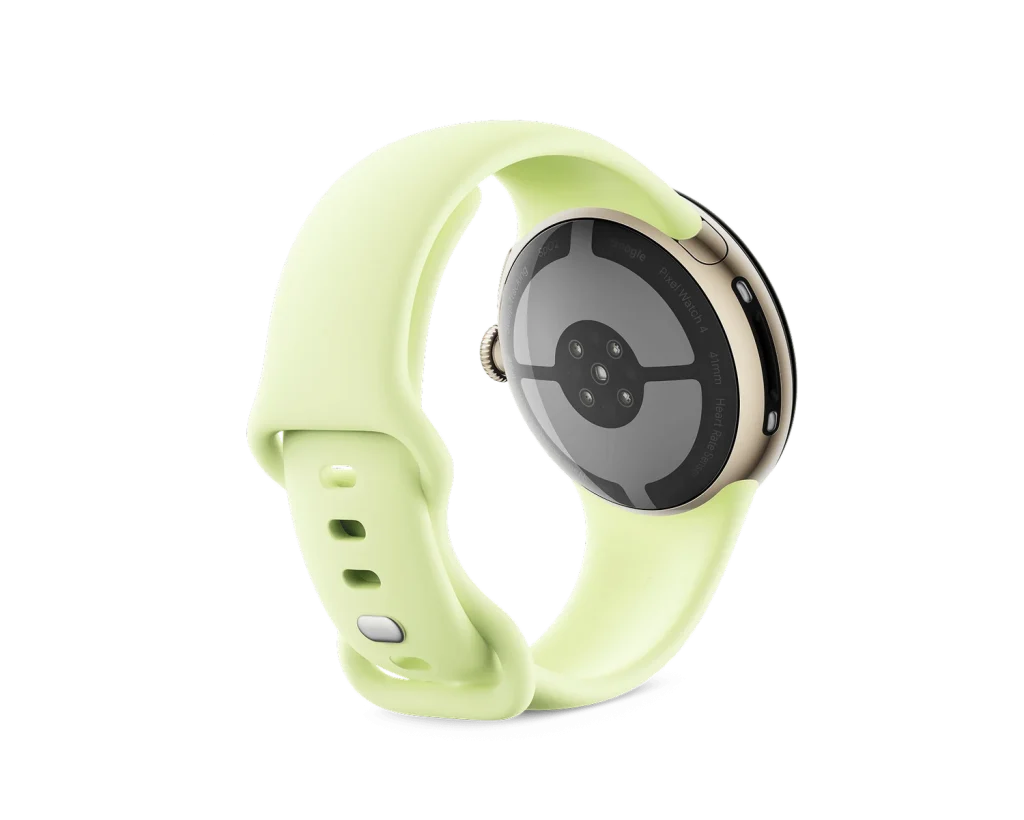 Google Pixel Watch 4 41mm LTE Champagne Gold Aluminum Case with Lemongrass Active Band