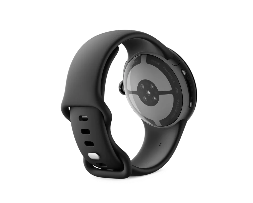 Google Pixel Watch 4 41mm Wi-Fi Matte Black Aluminum Case with Obsidian Active Band