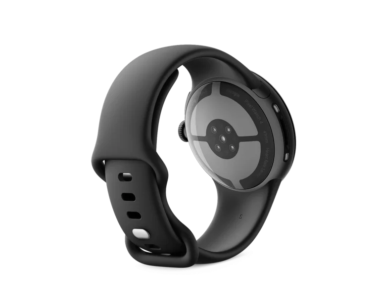 Google Pixel Watch 4 41mm Wi-Fi Matte Black Aluminum Case with Obsidian Active Band