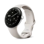 Google Pixel Watch 4 45mm Wi-Fi Polished Silver Aluminum Case with Porcelain Active Band