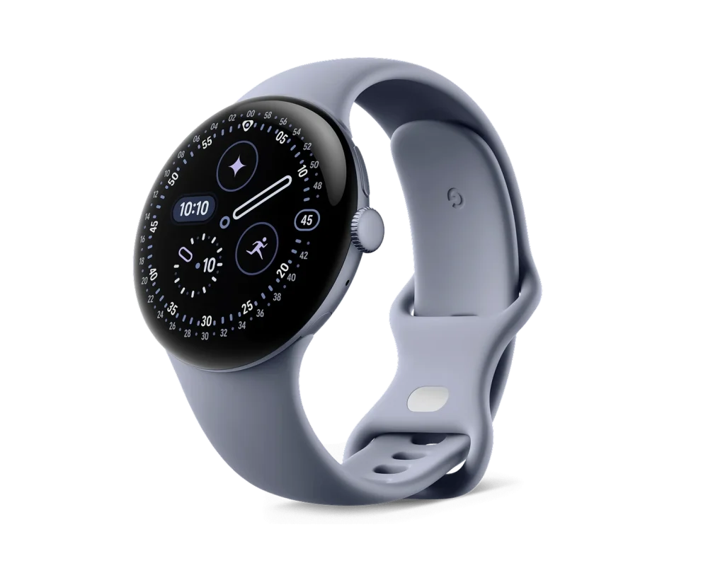 Google Pixel Watch 4 45mm Wi-Fi Satin Moonstone Aluminum Case with Moonstone Active Band