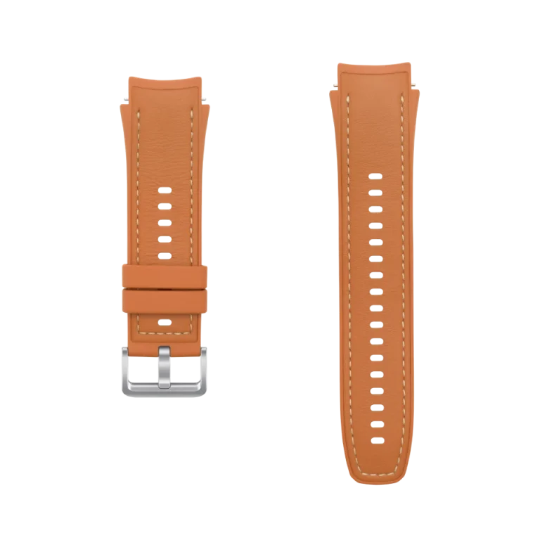 OnePlus Watch 2 Fluororubber Leather Hybrid Strap Brown