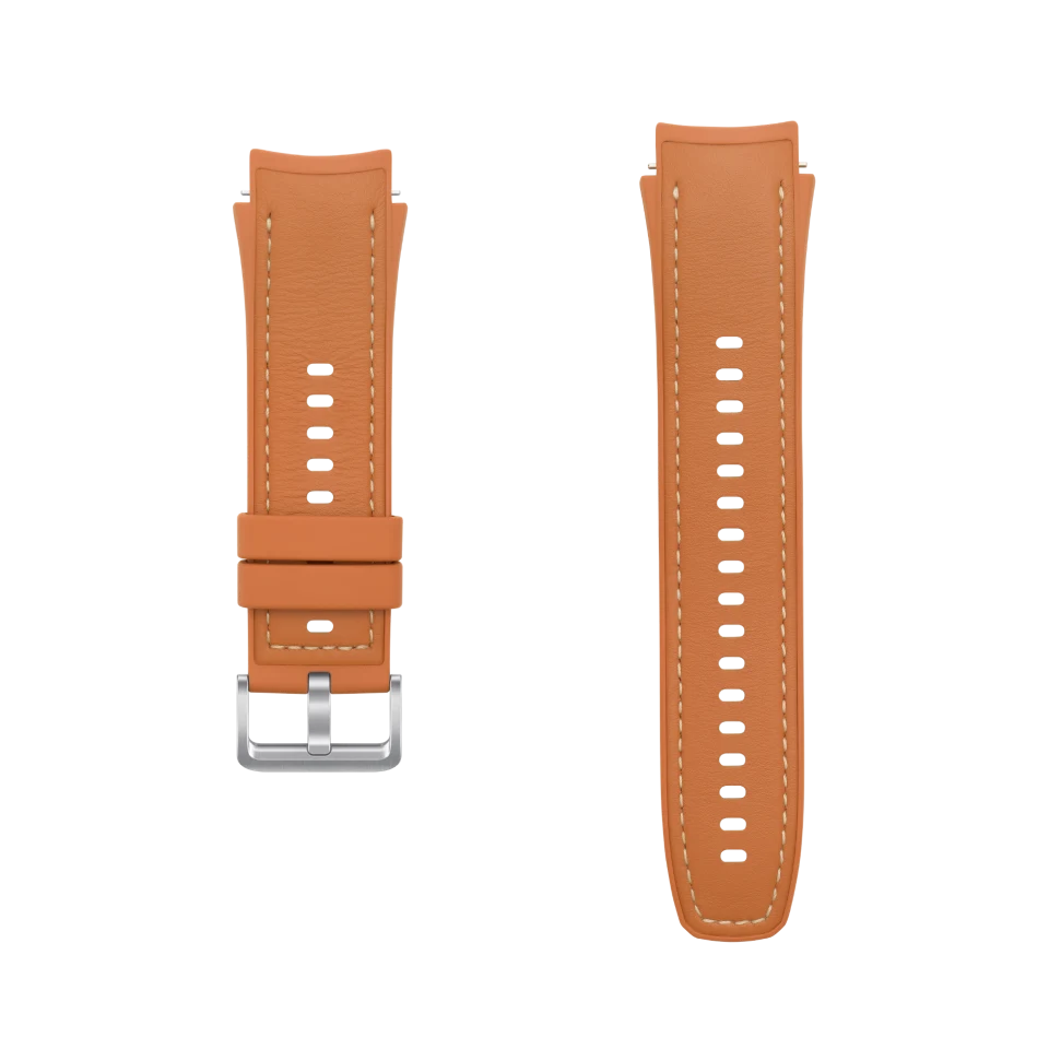 OnePlus Watch 2 Fluororubber Leather Hybrid Strap Brown