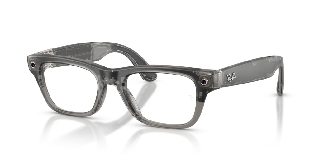 Ray-Ban Meta Blayzer Optics Gen 2 Standard Matte Transparent Ice Grey / Clear Lenses