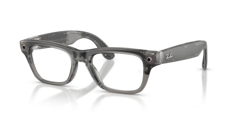Ray-Ban Meta Blayzer Optics Gen 2 Standard Matte Transparent Ice Grey / Clear Lenses