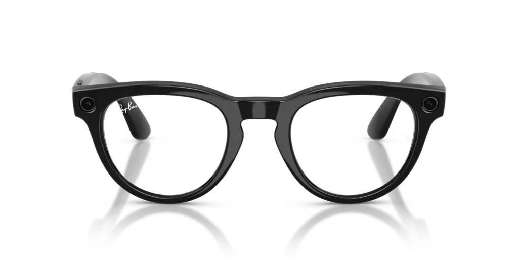 Ray-Ban Meta Headliner Gen 2 High Bridge Fit Shiny Black / Clear to Graphite Green Transitions Lenses