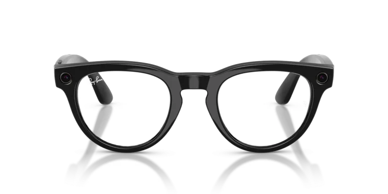Ray-Ban Meta Headliner Gen 2 High Bridge Fit Shiny Black / Clear to Graphite Green Transitions Lenses