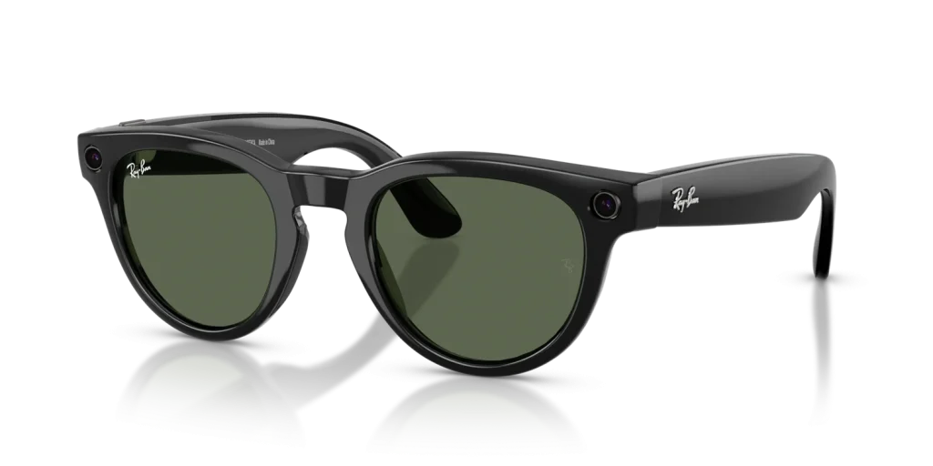 Ray-Ban Meta Headliner Gen 2 Low Bridge Fit Standard Shiny Black / G-15 Green Lenses